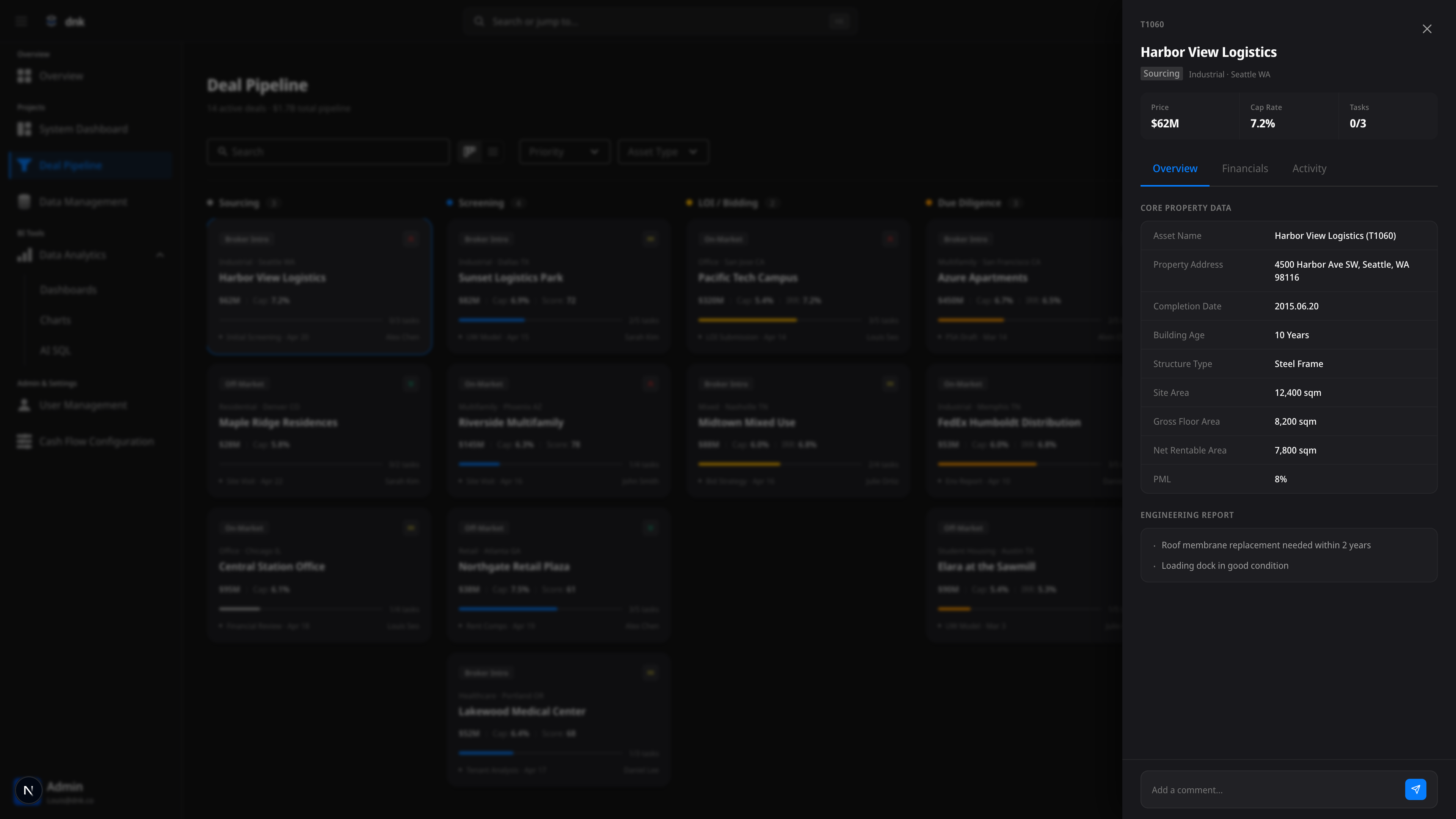 Deal Pipeline — 6-Stage Kanban 보드와 Deal Detail Drawer