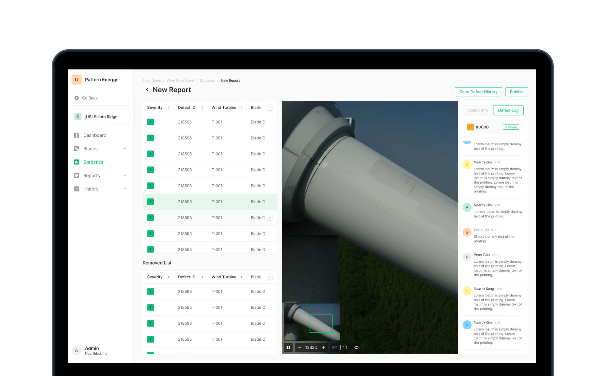 Statistics report generation