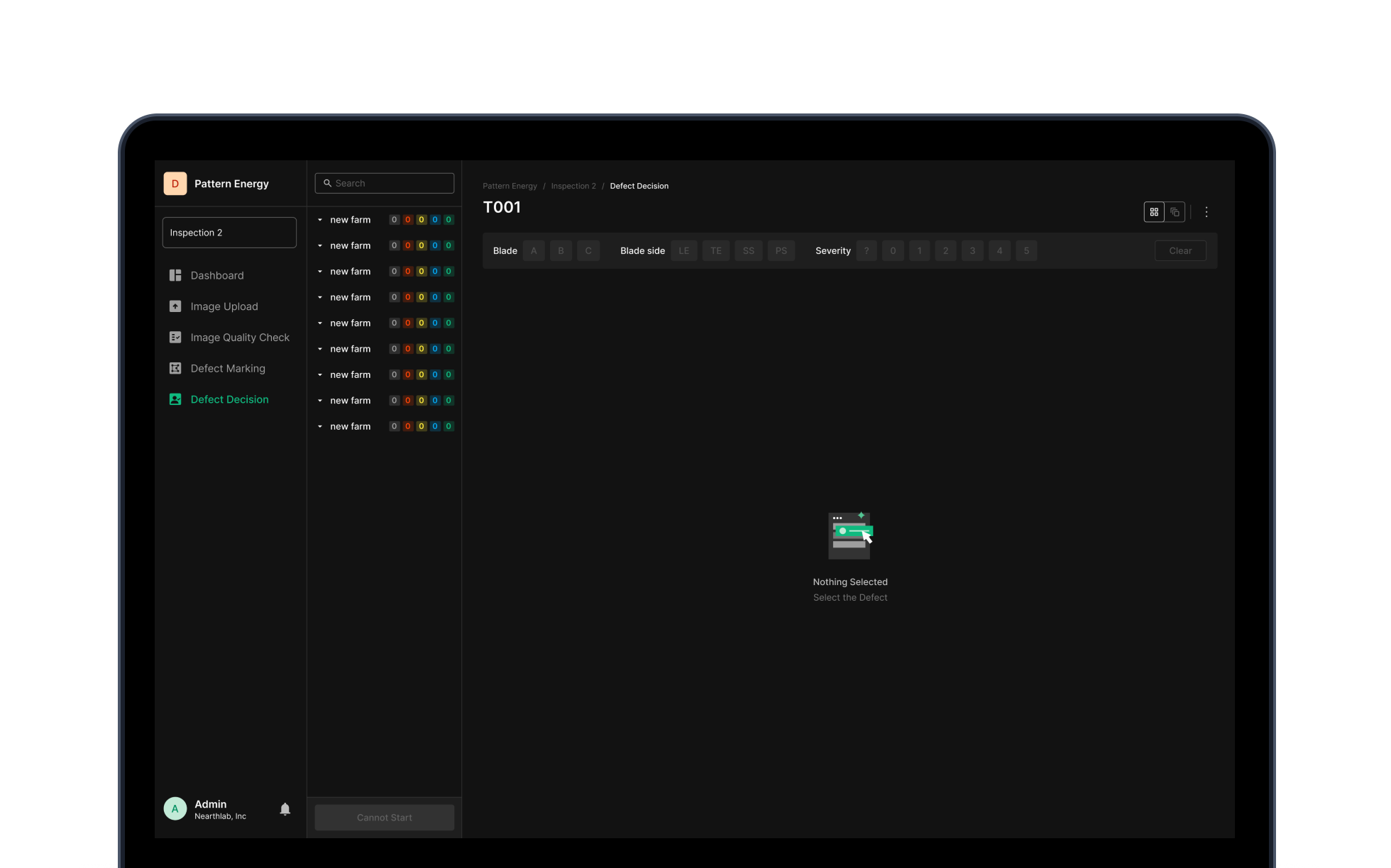 Defect Decision detail 1