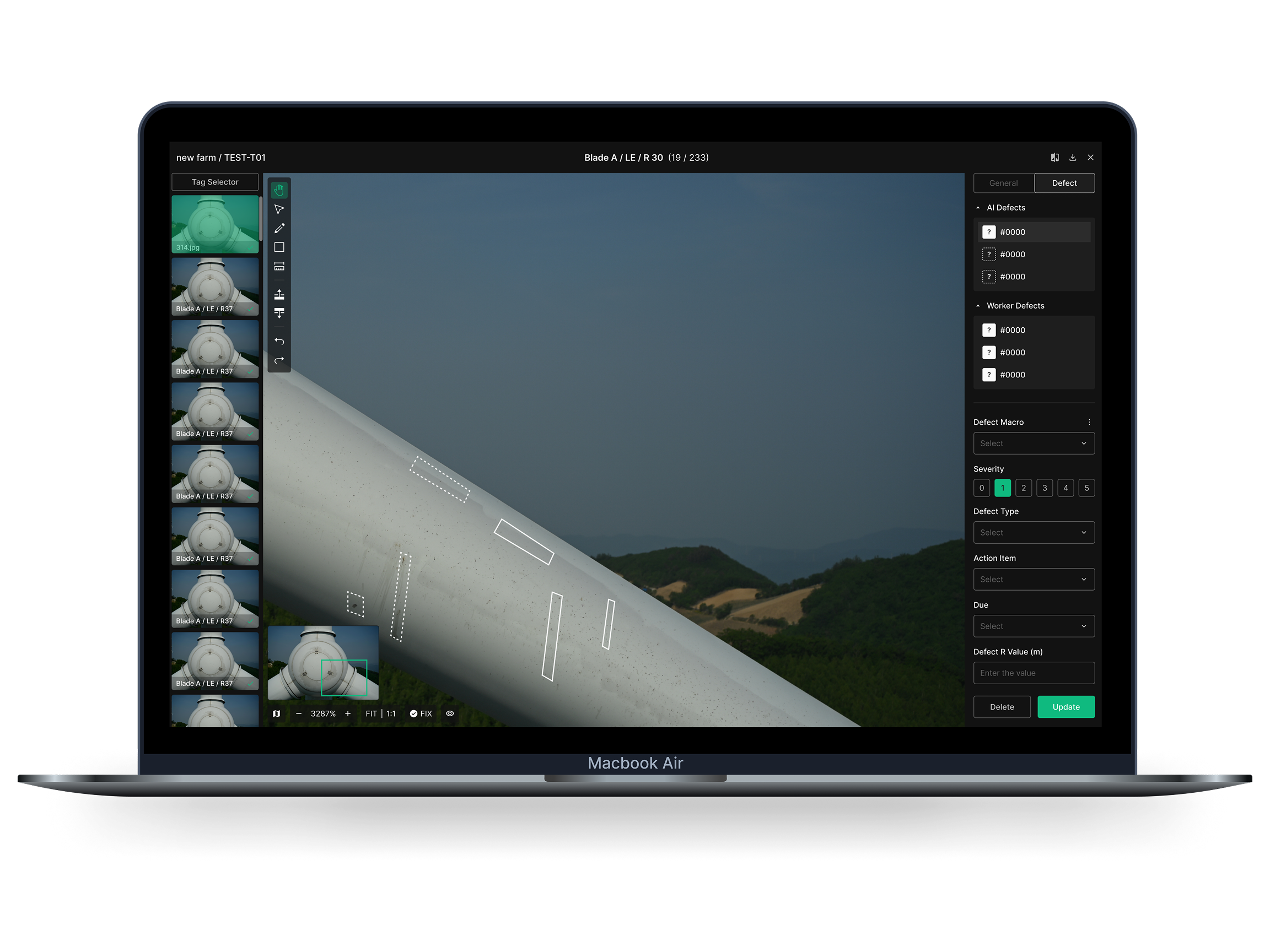 Defect Marking interface
