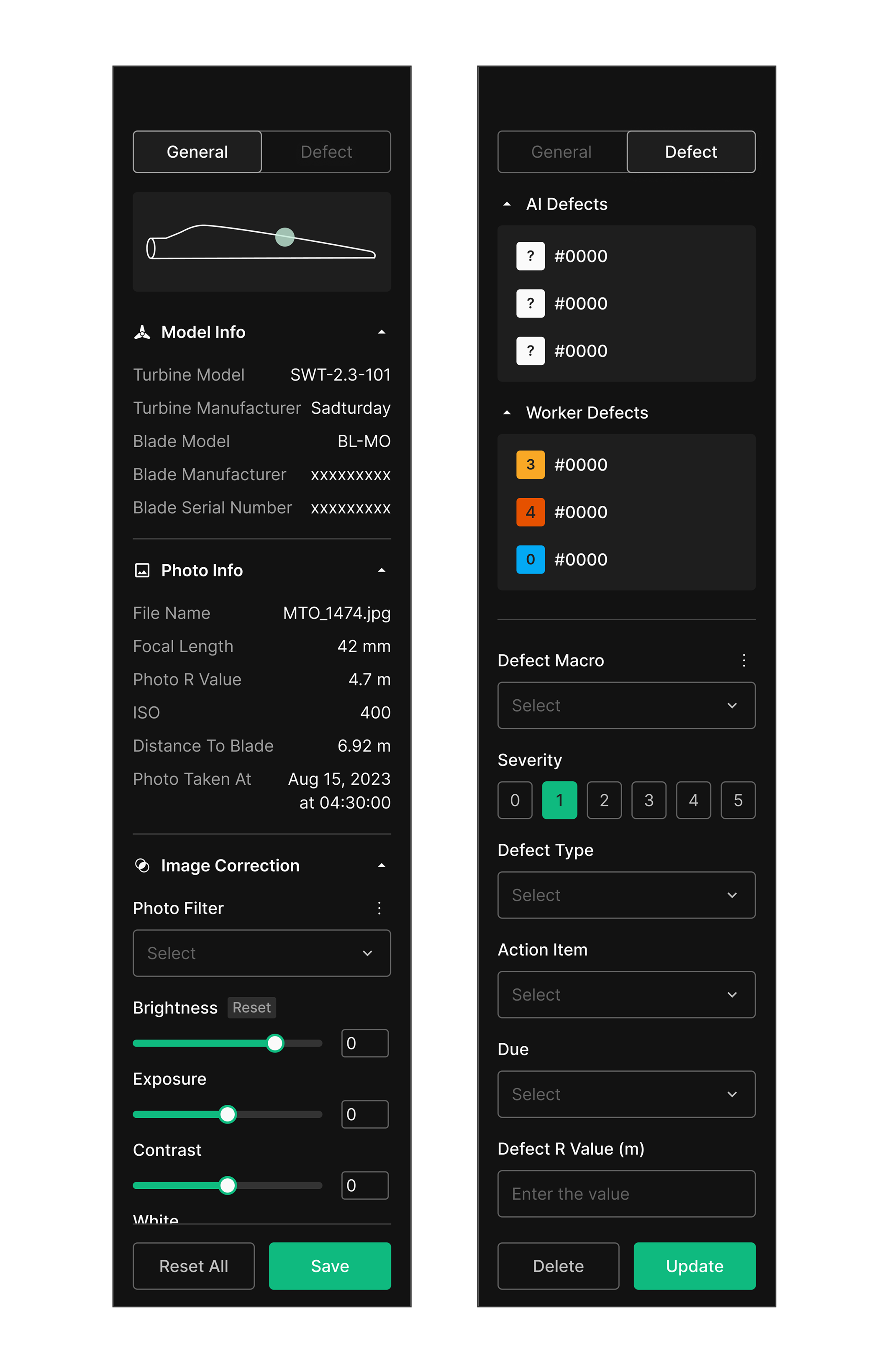 OSD Viewer — Detail panels